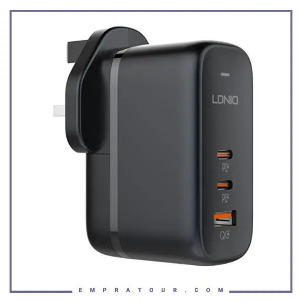 آداپتور 3 پورت 65 وات الدینیو Ldnio GaN Fast Charging Adapter Q366