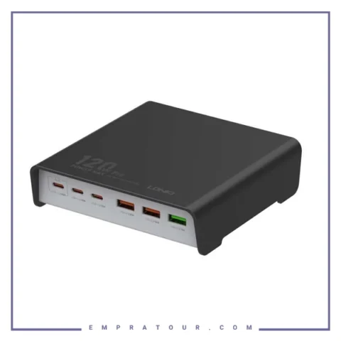 شارژر 6 پورت رومیزی 120 وات الدینیو Ldnio Desktop Super Fast Charger Q605
