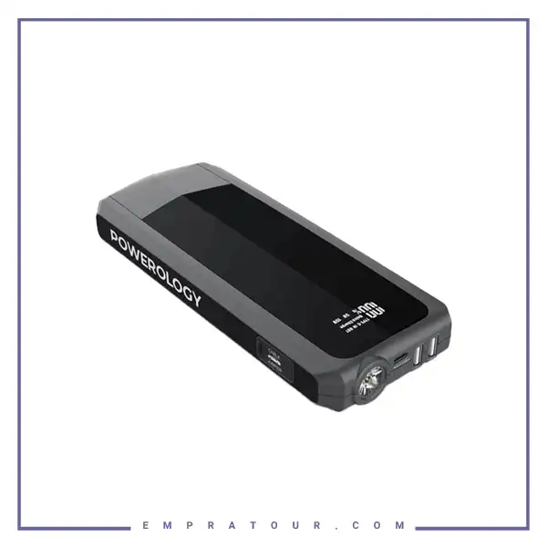پاوربانک ۱۶۰۰۰ و جامپ استارتر خودرو پاورولوژی Powerology JumpStart Power Bank PPBCHA29