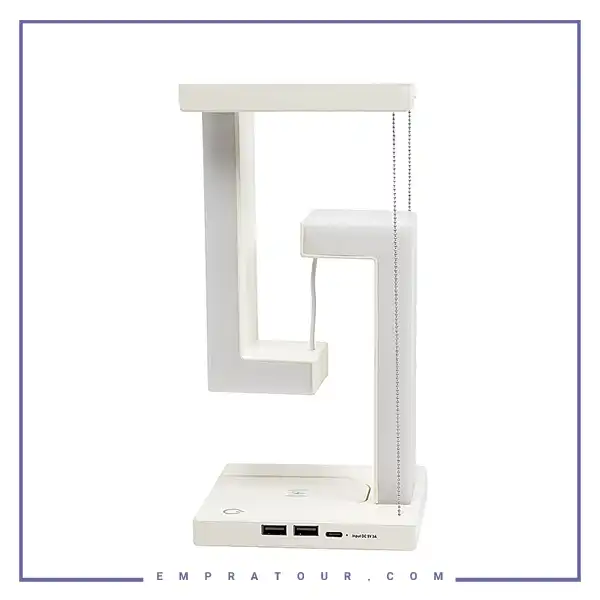 لامپ رو میزی معلق و شارژ وایرلس TENSEGRITY SMART LED DESK LAMP 