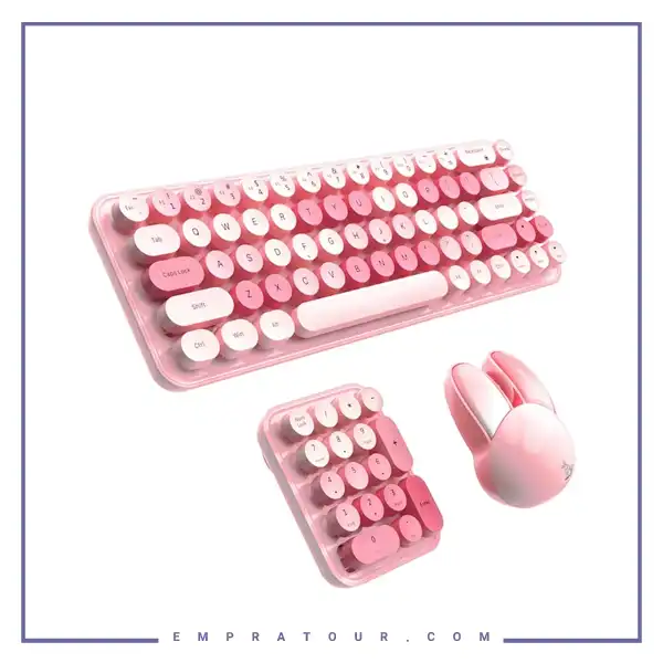 کیبورد و ماوس بی سیم فانتزی کوتسی  COTECI  WIRELESS KEYBOARD & MOUSE 84019