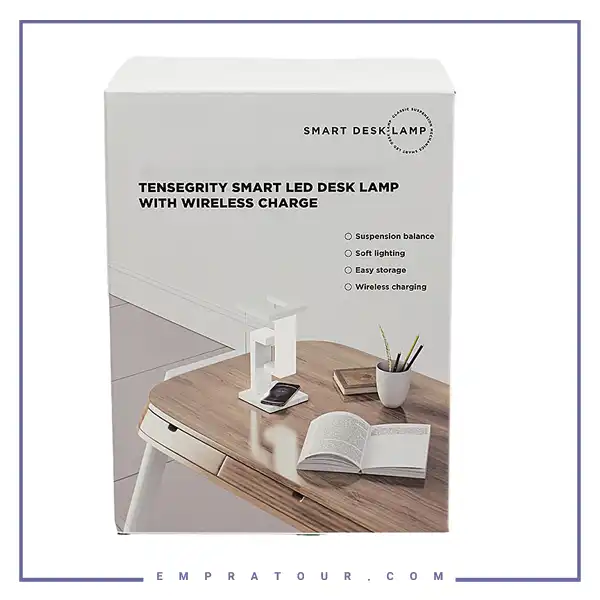 لامپ رو میزی معلق و شارژ وایرلس TENSEGRITY SMART LED DESK LAMP 