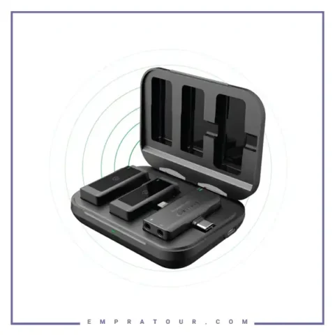 میکروفون بلاگری دوگانه پاورولوژی Powerology Dual Connector Wireless Lavalier Microphone PWMIC2BK