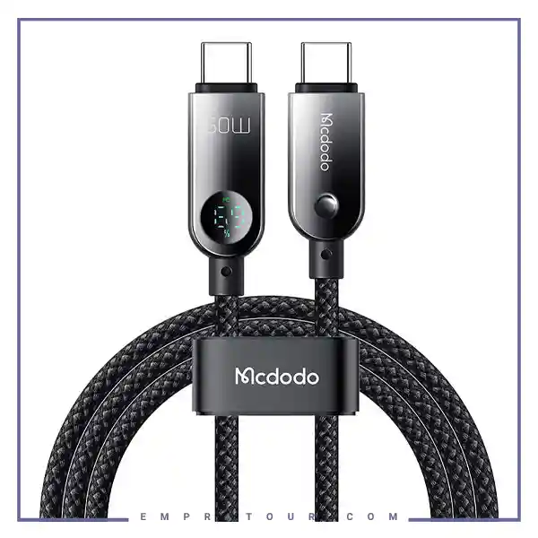 کابل دو سر تایپ سی با نمایشگر شارژ Mcdodo CA-4780 USB-C to USB-C 60W data cable