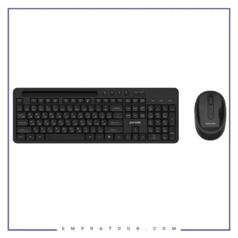 ست موس و کیبورد پرودو Porodo Dual Mode Wireless Keyboard Mouse Set PD-W24KBPTM