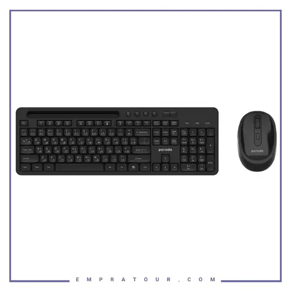 ست موس و کیبورد پرودو Porodo Dual Mode Wireless Keyboard Mouse Set PD-W24KBPTM