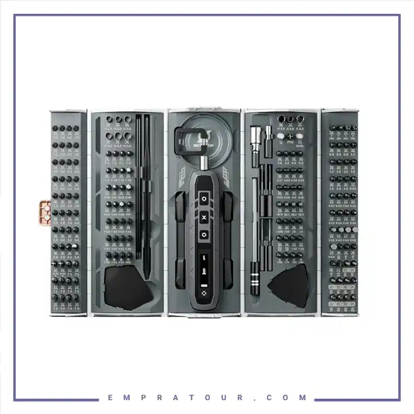 ست پیچ گوشتی شارژی 162 سری پاورولوژی Powerology 162 Bits Electric Screw Driver Kit P180N1ESBK