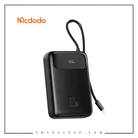 پاوربانک 22.5 وات 20000 همراه با کابل لایتنینگ مک دودو  Mcdodo Power Bank With Lightning Cable MC-3710