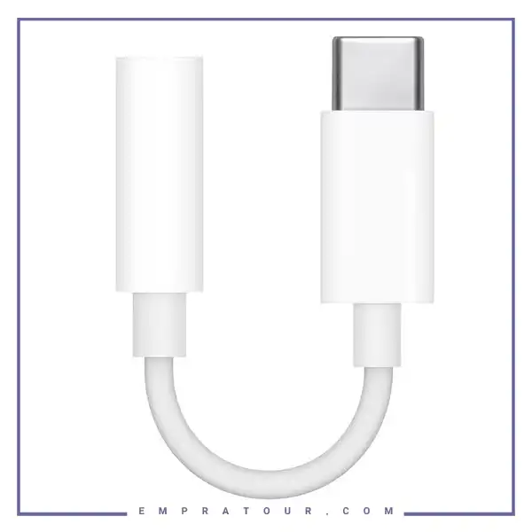 تبدیل اصلی تایپ سی به جک 3.5 میلیمتری اپل Apple Type-C To 3.5mm Headphone Jack Adapter A2155