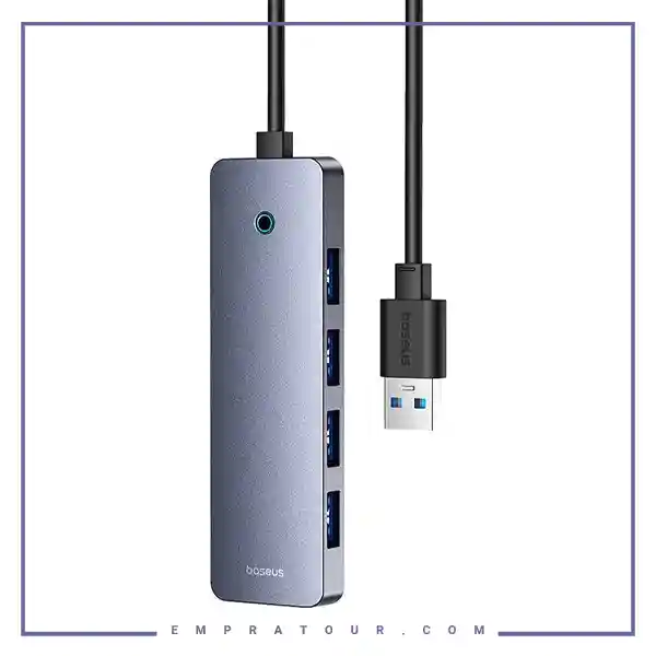 هاب 4 پورت یو اس بی با کابل یک متری بیسوس B0005280B811-02