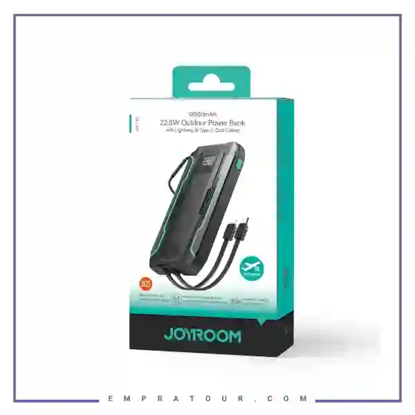 پاور بانک 22.5 وات 10000 جویروم با کابل متصل JR-L017