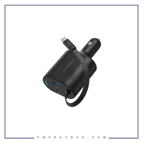 شارژرفندکی 70 وات با کابل پاورولوژی Powerology Car Charger 70W PCCSR018