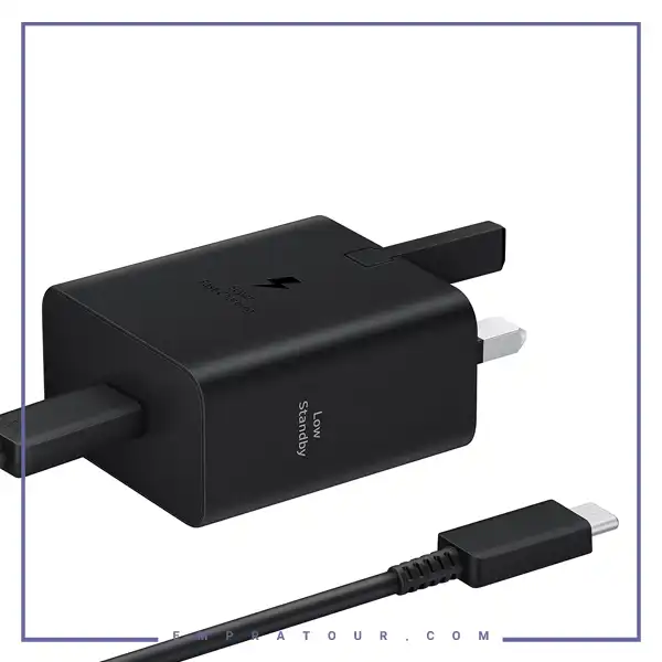 آداپتور سوپر فست شارژر سامسونگ اورجینال ۴۵ وات همراه کابل1.8 متر Samsung Super Fast Charger 45W EP-T4511XBEGAE