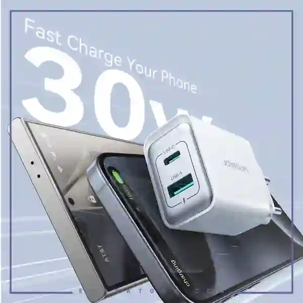 آداپتور شارژ 30 وات دو پورت جویروم JR-TCF15
