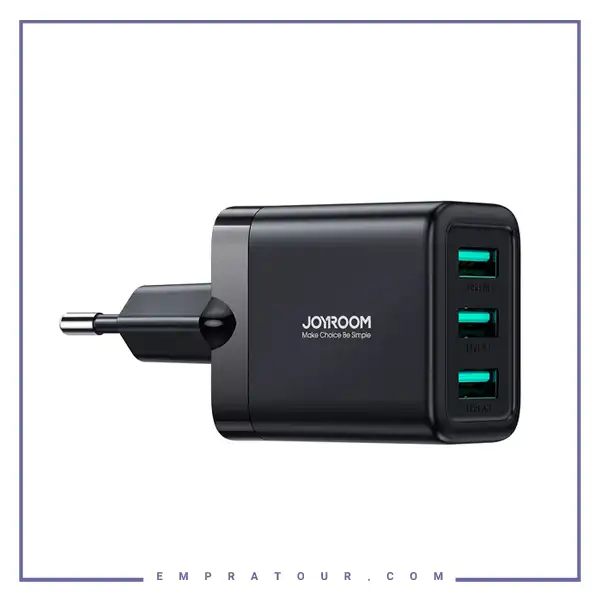 آداپتور 3 پورت 17 وات جویروم Joyroom Smart Charger JR-TCN02EU