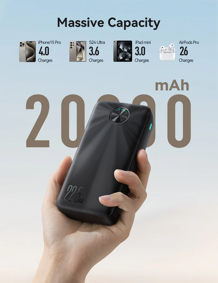 پاور بانک 22.5 وات 20000 جویروم JR-PBF16