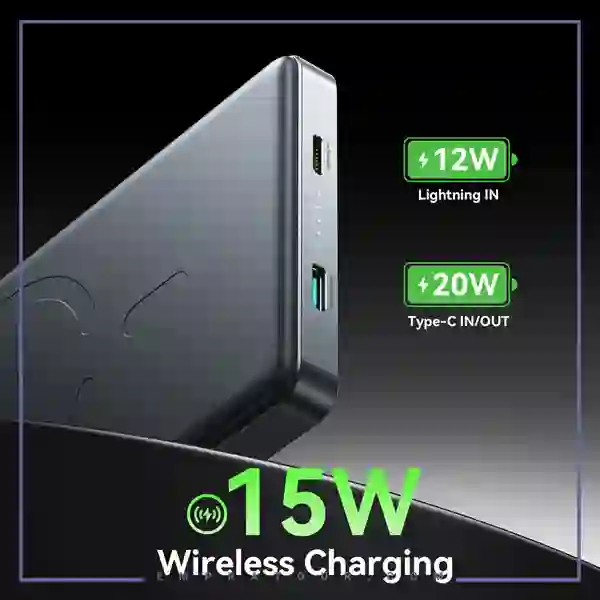 پاوربانک وایرلس 10000 با توان 20 وات جویروم JR-PBM08 pro  