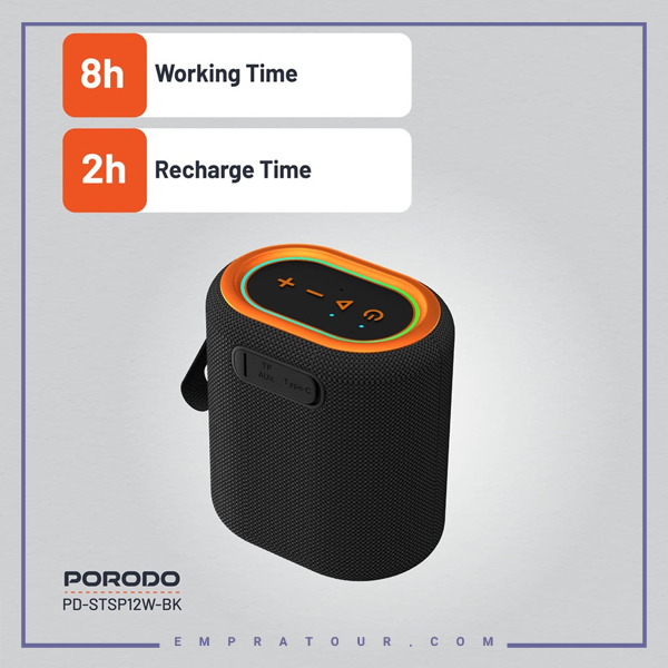 اسپیکر بلوتوثی پرودو Porodo Soundtec Rave Portable Speaker
