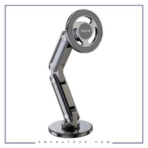 پایه نگهدارنده مغناطیسی موبایل گرین لاین مدل Green Lion Foldable Magnetic Car Mount GNFLMAGCMTBK