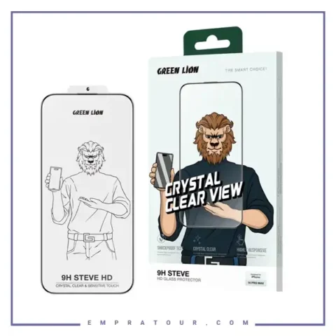 گلس آیفون 16 و 15 گرین لاین Green Lion 9H Steve HD iPhone 16 & 15