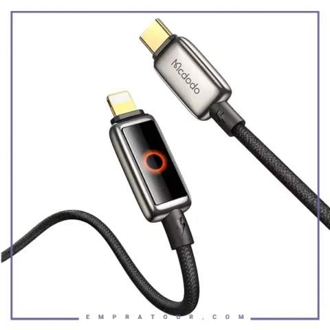 کابل شارژ دوسر تایپ سی 100 وات مک دودو  Mcdodo CA-668 100W USB-C to USB-C Auto Power Off Cable