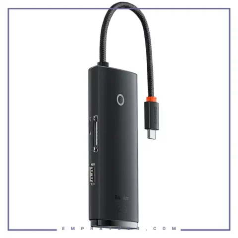 هاب تایپ سی و رم ریدر 6 پورت بیسوس Baseus Air Joy 6 Port Type-C HUB Docking Station BS-OH019