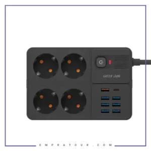 چندراهی برق 3250 وات گرین لاین Power Socket 7 USB-A Port & 1 PD Port GNPS7UPDEUBK