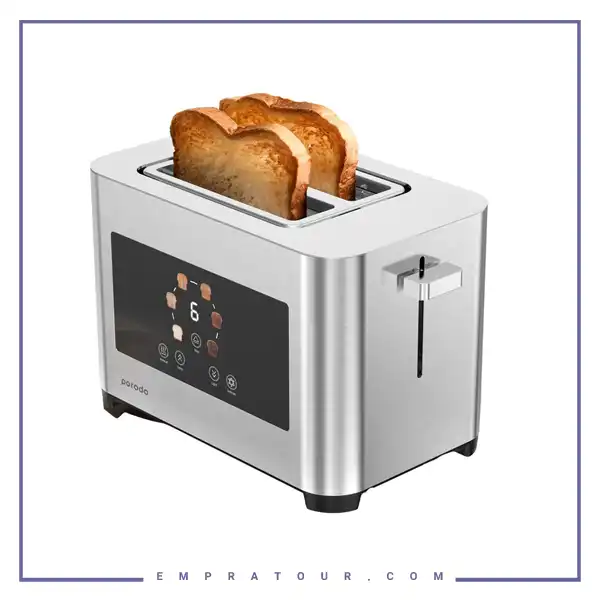 توستر 850 وات پرودو Porodo Lifestyle 2-Slice Digital Pop up Toaster 850W PD-LFST001