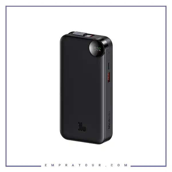 پاوربانک 30 وات 10000 با کابل تایپ سی متصل مک دودو Mcdodo FreeGo PowerBank MC-3870