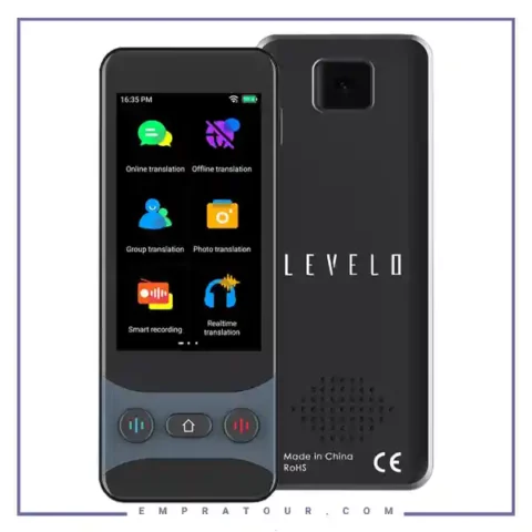 دستگاه مترجم صوتی همراه آنلاین لولو  Levelo FluentLink Offline & Online Voice Translator LVLFLVTGY
