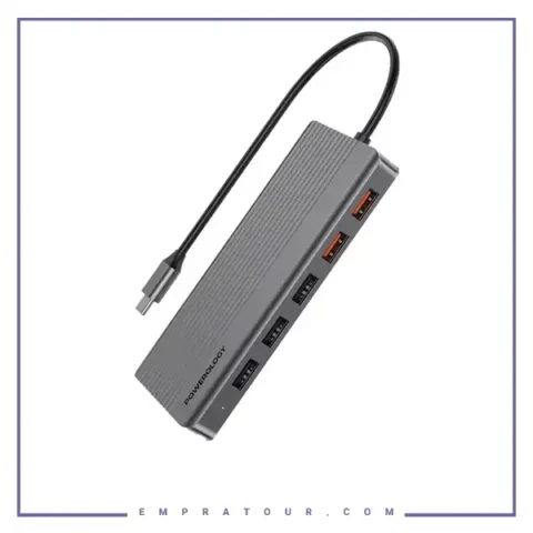 هاب تایپ سی 12 پورت پارولوژی Powerology 12 in1 USB-C Hub P121HBCGY