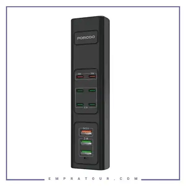 هاب شارژ چند پورت 85 وات پرودو Porodo 85W Multi-Port USB Charging HUB PD-FWCH031
