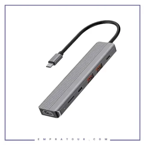 هاب تایپ سی 6 پورت پاورولوژی Powerology 6-in-1 USB-C Hub P61HBCGY