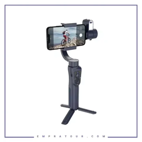 گیمبال با قابلیت تشخیص چهره پرودو Porodo 3-Axis Ai Tracker & Light Gimbal Stabilizer PD-LFST035