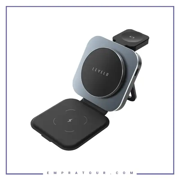 شارژر بیسیم 3 کاره لولو Levelo TrioFlow 3 In 1 Wireless Charger