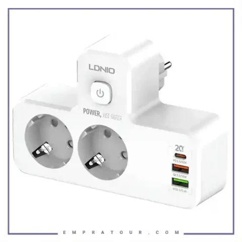 چند راهی برق و شارژر الدینیو LDNIO SE2337 QC3.0 PD3.0 Power Strip