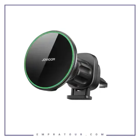 هولدر مگنتی و شارژر وایرلس دریچه کولری جویروم Joyroom Magnetic Wireless Car Charger Holder JR-ZS412