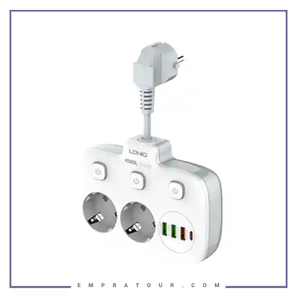 چند راهی برق الدینیو Ldnio 2500W Outlets SE2435